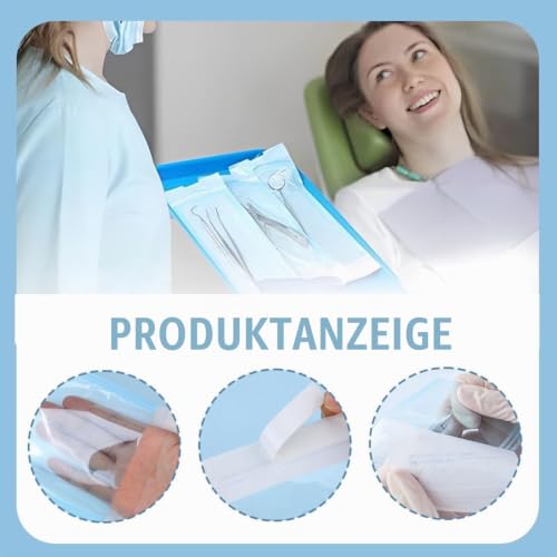 Pack of 150 Sterilisation Bags, Self-Sealing Sterilisation Bags for Dental Tools, Tattoos or Manicures, Sterilisation Bags, Teri Bags for Autoclave, Autoclave Bags