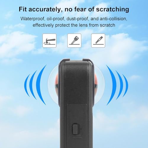Osmo 360 Lens Guards Compatible for DJI Osmo 360 Spherical Optical Tempered Glass Protective Cover Lens Cap Case Action Camera Accessories for DJI Osmo 360 Glass