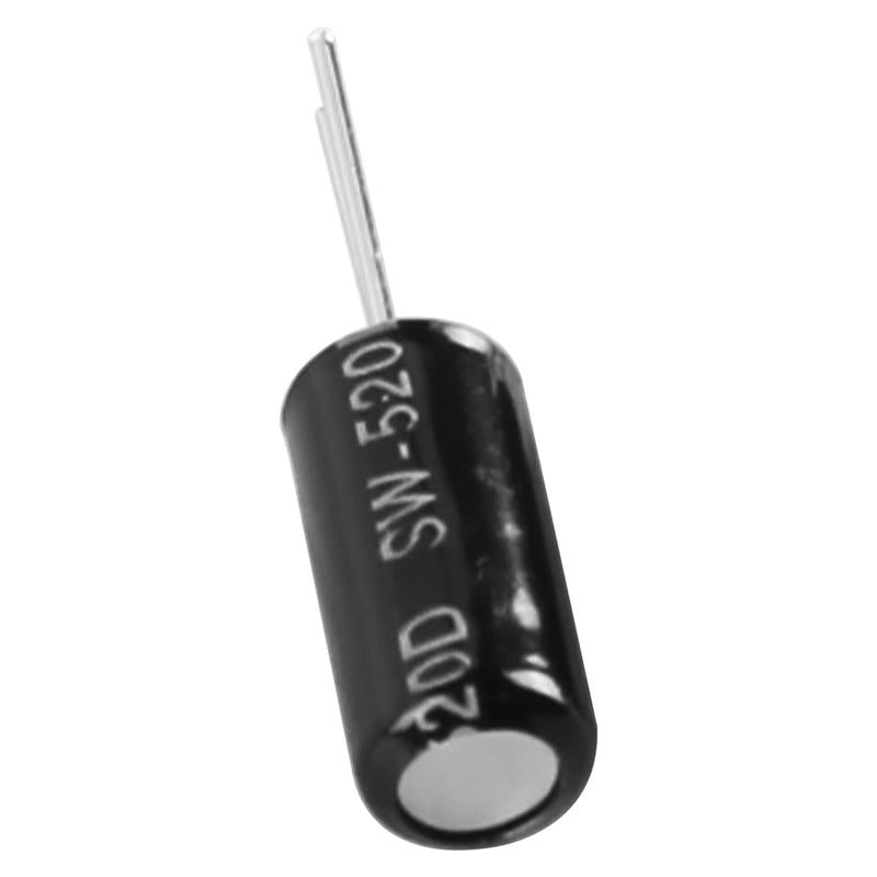 Electronic Vibration Sensor SW-520D Ball Switch Tilt Sensor Switch 11.5 x 5.2 mm for Small Household Appliances Sports Equipment Black Pack of 20