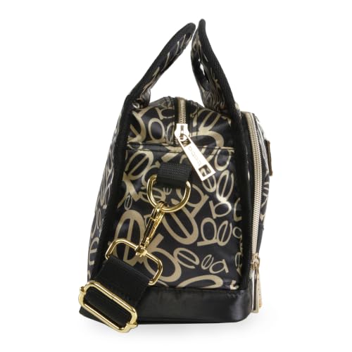 BEBE Coco Reusable Insulated Lunch Box Tote Bag Casual Daypack One Size Black/Gold