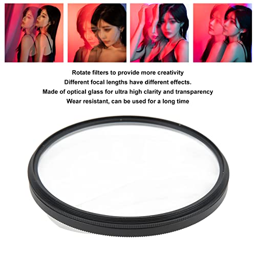 Photographic Ghost Effect Filter, 77mm Camera Lens Effect Filter, Double Sided Photography Prism, with Ghost Effect for Selfie Video