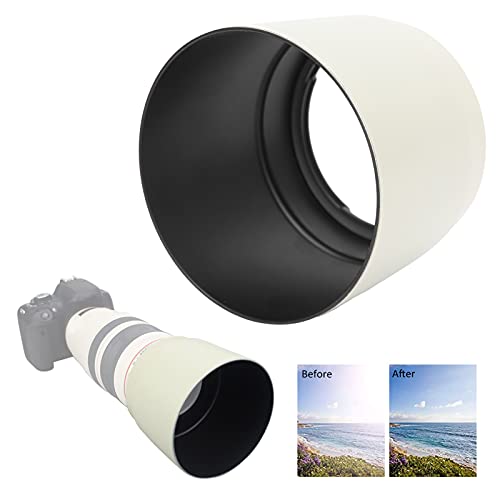 Hilitand Lens Hood,ET‑83C Camera Lens Hoods Reversible Photography Accessory, for EF 100‑400mm F/4.5‑5.6L is USM Lens (White)