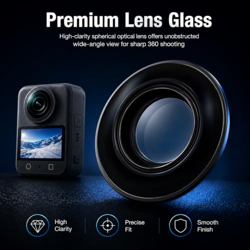 1X Optical Glass Camera Lens Replacement Kit for DJI Osmo 360 Assembly with Necessory Disassembly Tool