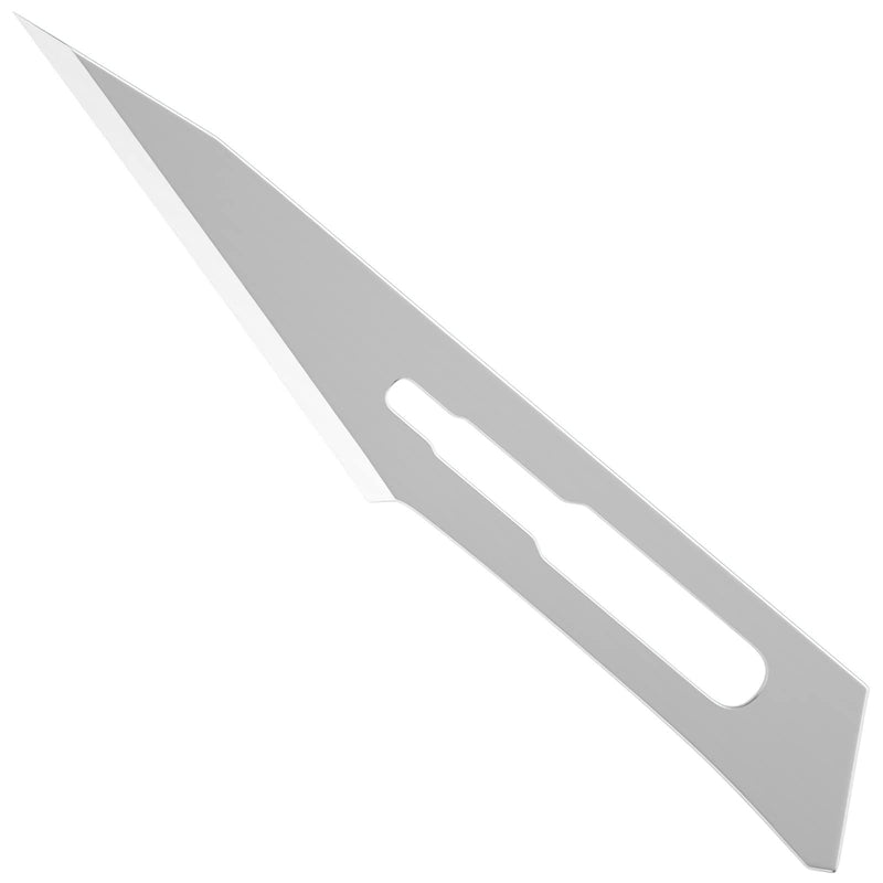 Abmro 10 pieces sterile scalpel blades 11# with handle for dermaplaning paper cutting, sewing, fruit crafts, modelling, medicine, veterinary surgery knife No.11 10pcs + No. 3 handle