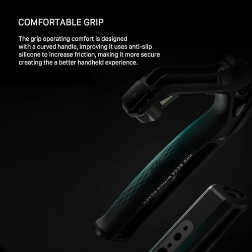 Tilta Xeno Top Handle for Filmmakers & Cameras - Titanium Gray | Aluminum Alloy and Silicone Build | 1/4″-20 w/Locating Points | Safety Release Pin | Comfortable Handling (Cold Shoe) Cold Shoe