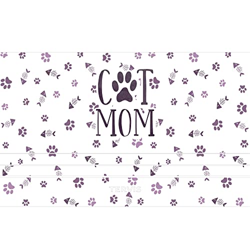 Tervis Traveler Cat Mom Triple Walled Insulated Tumbler Travel Cup Keeps Drinks Cold & Hot, 20oz, Stainless Steel Multicolor