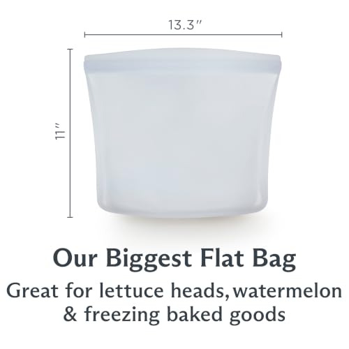 Stasher Premium Reusable Silicone Food Storage Gallon Bag, Clear, 128 oz