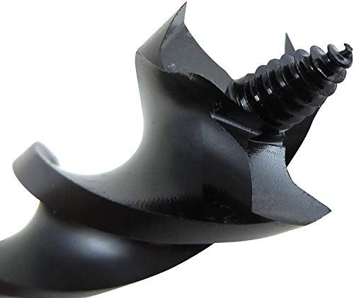 WoodOwl 7-1/2-inch ultra-smooth tri-cut auger bit with PTFE coating for hand brace boring
