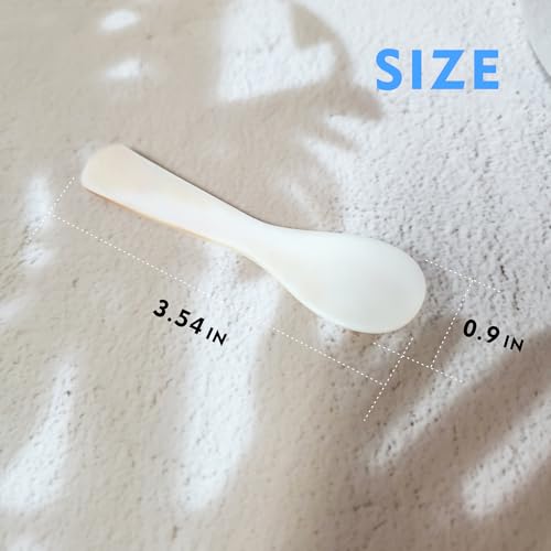 ThougrLyh Mother of Pearl Spoon 24pcs 3.54in Caviar Spoons for Food Parties 24