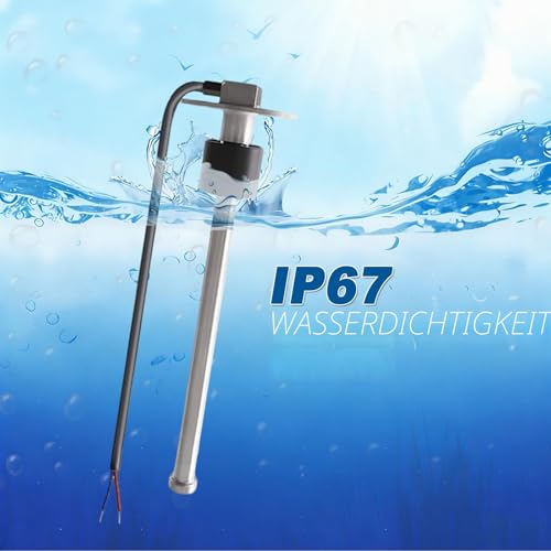 Geloo Level Sensor, Stainless Steel Fuel Sending Unit Water Level Indicator Sensor Marine Boat 5 Hole Fuel Water Indicator for Fuel Water Level Gauge 0~190 Ohm (175 mm) 175mm