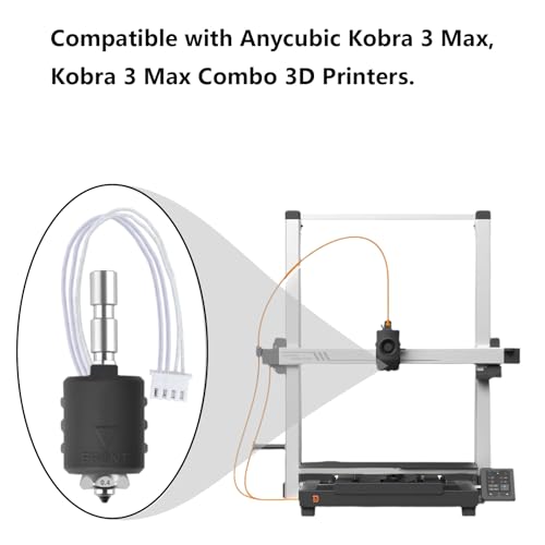 Hotend Kit for Anycubic Kobra 3 Max, 3D Printer Quick Swap Ceramic Composite Throat Tube Hotend Kit for Anycubic Kobra 3 Max Combo