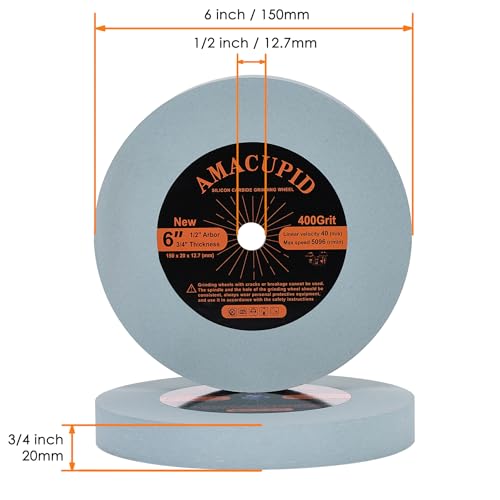 AmaCupid 400 grit bench grinder wheel for precision grinding and polishing carbide tools