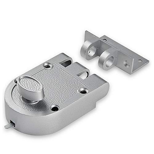 Jimmy Proof Night Latch for Front Door Silvery Color