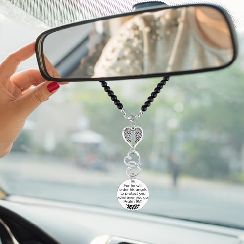 Christian Ornament for Car Rearview Mirror Christian Gifts for Women Faith Religious Gifts for Rearview Mirror Pendant Religious Gifts for Women Men Easter Scripture Gift for Friends Car Pendant