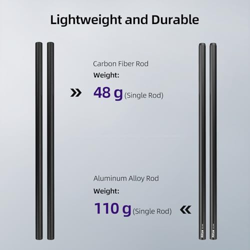 Nitze 16 Inches 15mm Carbon Fiber Rod (2 Pcs) - RCF15-400