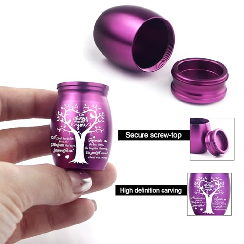 6 Pieces Tree of Life Cremation Urn Set for Ashes Sharing Urns for Human Waterproof Cremation Jewelry Urn Necklaces for Ashes for Women Men 6Pcs-Blue