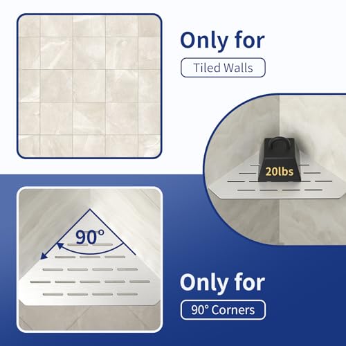 Corner Shower Shelf 10" Brushed 10"-1 Pack