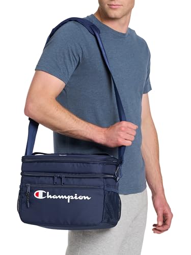 Champion System Soft Insulated Carryall with Dual Compartments, Bottle Opener, Adjustable Strap One Size Black