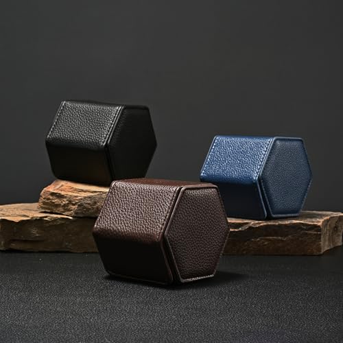 Oirlv Single Watch Box Blue Hexagonal 1-Slot