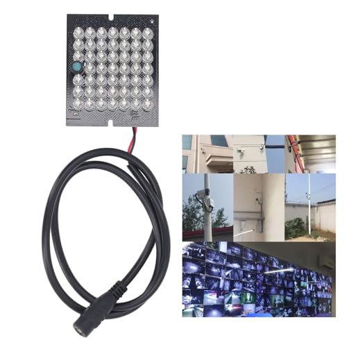 IR Infrared LED Board, 48 LED IR Spotlight 850 nm IR Lighting, DC12 V Infrared Illuminators, Infrared Light IR Board Module, for CCTV Security Camera Indoor