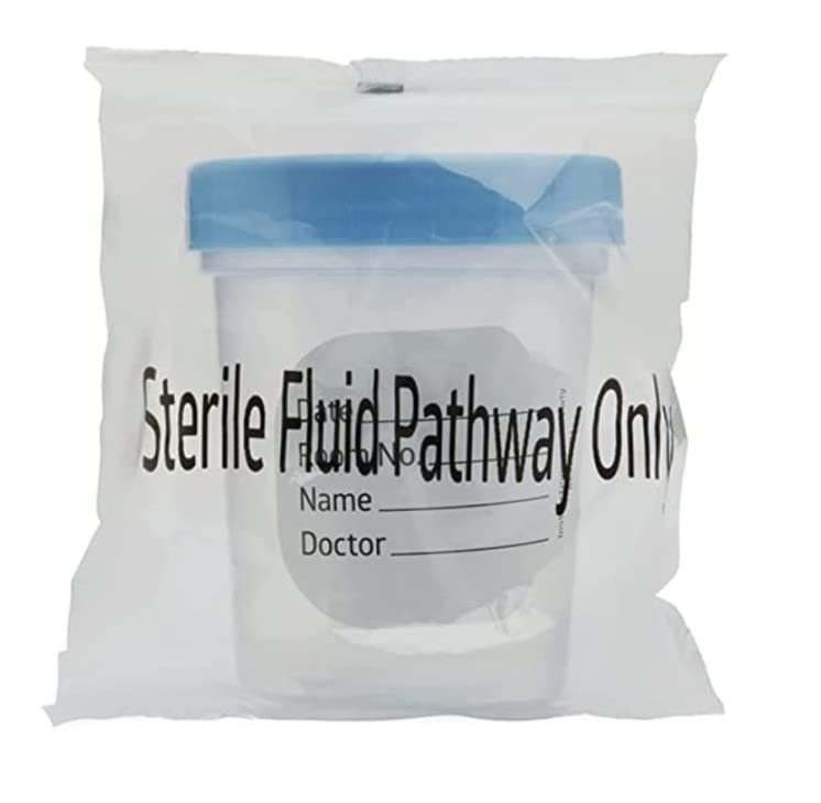 [Australia - AusPower] - Sterile Specimen Cups Individually Bagged with Lids [3 Count] 4 oz Clear Urine Collection Cup with Leak Proof Screw On Covers - 4.5 Compacity Specimens Jars – for Safe Pee, Stool, Semen Sample Testing 3 