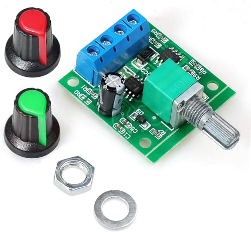Formed 2pcs PWM Low Voltage Motor Speed Controller DC 1.8V 3V 5V 6V 12V 2A 1803B 1803BK Adjustable Driver Switch with Speed Controller DC 1.8 V-12 V/2 A (529)