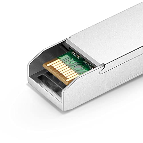 10G SFP+ Transceiver, 10GBase-SR LC Multiple-Mode Module Compatible for Cisco, Ubiquiti, D-Link, Supermicro, Netgear, Mikrotik, ZTE (MMF, 850nm, 300m, DDM)