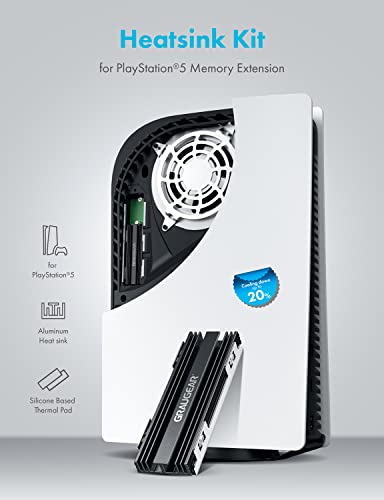 GRAUGEAR NVMe SSD M.2 Heatsink Aluminum Heatsink [Quiet Passive Cooling] | Silent Cooler for NVMe M.2 SSD I Compatible with Gaming PC + Thermal Pad I for PC Case PC Accessories Desktop PC