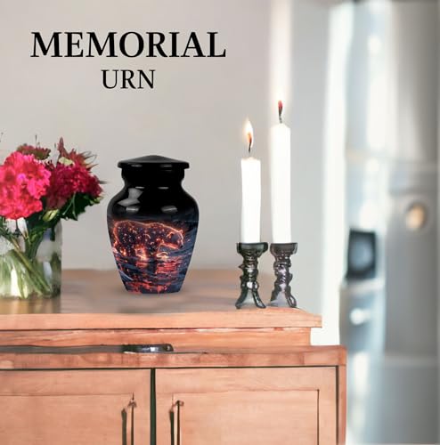 Bear 3 Inch, Small Urn for Human Ashes, Keepsake Cremation Urns for Dad Bear-121