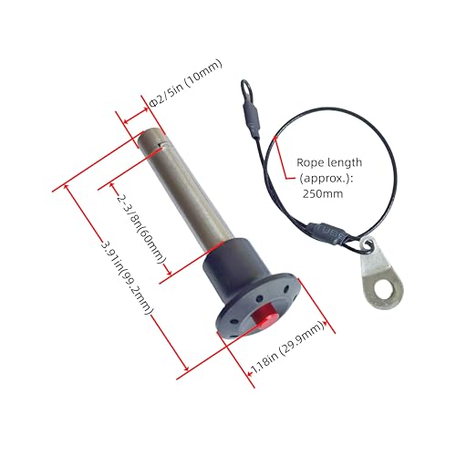 ZRuiYFFS stainless steel tongue locking pin, axial pawl quick-release fastening pin, 10mm diameter, 60mm clamping length