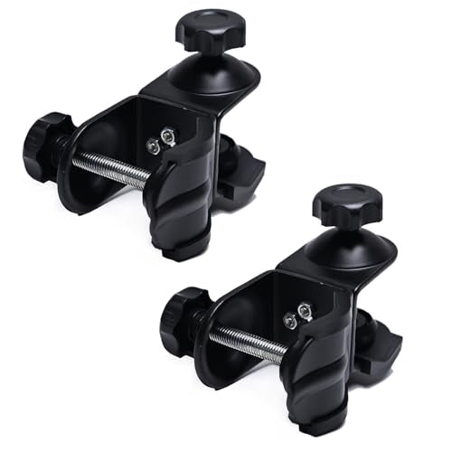 Metal C Clamp Heavy Duty Dual U Shaped Clip Bracket Mount for Photo Studio Light Stand Boom Arm,2 Pieces