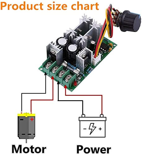 [Australia - AusPower] - Gebildet DC Motor Controller Assembly 12V 24V 36V 48V/20A, High Performance Drive Module Adjustable Speed PWM Electronic Controller Switch Ultra Small LED Dimmer E402 