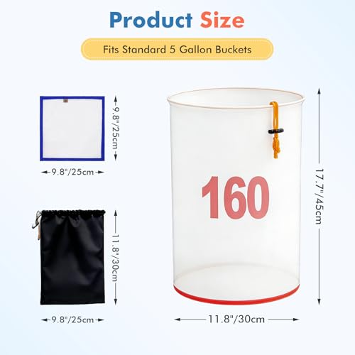 5 Gallon Mesh Bubble Bags, Foam Bag Kit for Herb Extraction | Professional Ice Water Extraction Kit, Spider Farmer Bubble Bags with Press Strainer and Storage Bag (25 to 220 Micron)