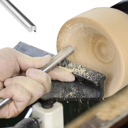 3/8" HSS Bowl Gouge,1/4" Flute Side Grind Wood Lathe Turning Chisel 3/8 inch (1 count)