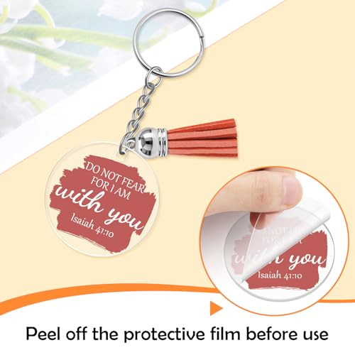 Ximalun Bible Verse Religious Keyring Christian Keyring Church Graduation Baptism Inspirational Birthday Christmas Easter Christian Gifts for Women Men Teen Friend Family