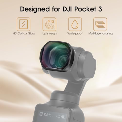 2X Telephoto Portrait Lens Compatible with DJI Osmo Pocket 4 & Pocket 3, 4 Elements 3 Groups Multicoated Optical Glass, Magnetic Lens Attachment