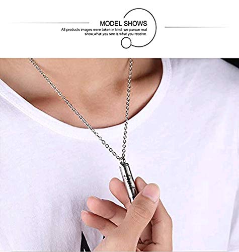 Bullet Urn Necklace for Ashes Celtic Cross Keepsake Cremation Memorial Pendant Jewelry Dad