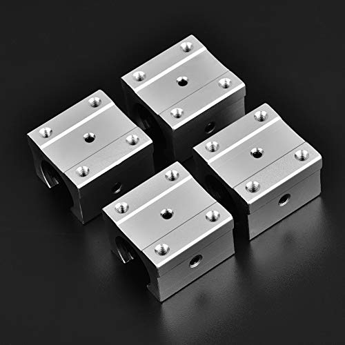 4Pcs SBR16UU 16mm Aluminum Linear Bearings Open Type Linear Motion Ball Bearing Slide Block for CNC Machines and Precision Equipment