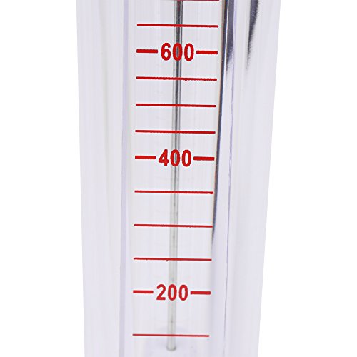 TOPINCN Water Flow Meter, Transparent Plastic Hose Type 100-1000L/H Flow Meter Water Flow Meter LZS-15