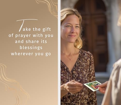 Saint Anne Medallion with St Anne Prayer Card, Lord's Prayer Card | St Anne Medal Necklace Jewelry | Catholic Patron Saint Of Unmarried Women, Mothers, Grandmothers Themed Set, Total 3 Items