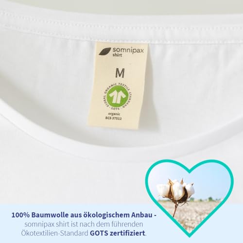 Standard Anti Snore Shirt with Hard Foam Roll, 100% Organic Cotton, Help with CPAP Therapy, Sleep Apnea + Snoring for Men [M] M
