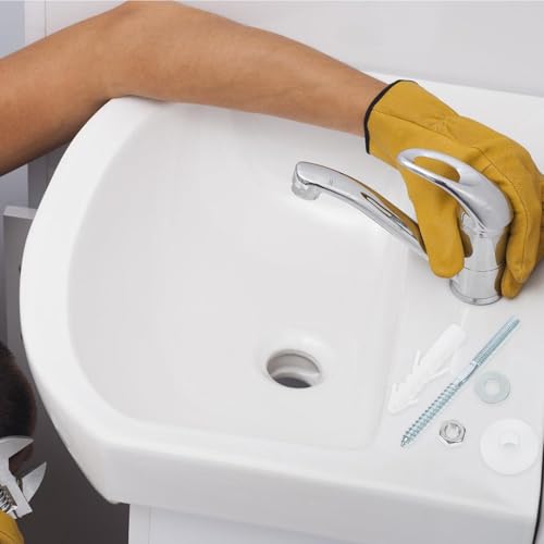COHEALI wash basin fixing bolts, wall mounted sink installation kit, screw and bolt assortment set