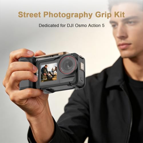 Handle Grip Kit for DJI Osmo Action with Metal Cage Cage Kit for DJI Osmo Action 5 Pro/4/3