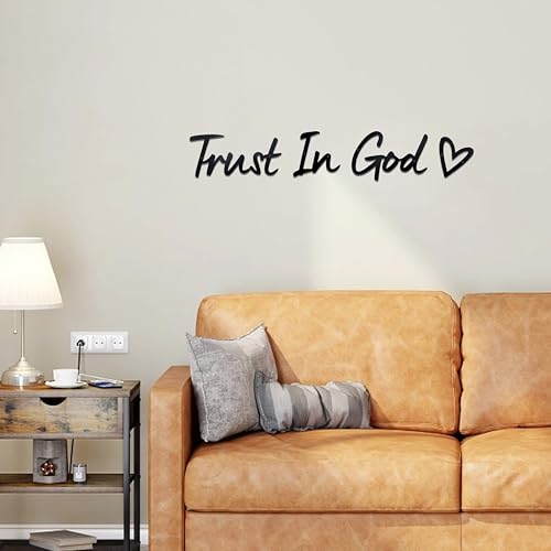 Trust in God Wall Decor Faith Scripture Art for Home Christian Gift Signs
