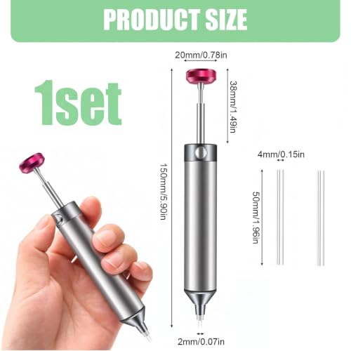 Heavy Duty All-Metal Desoldering Pump with 2 Heat Resistant Silicone Tips, Manual Desoldering Tool for PCB Electronics and Welding Repair