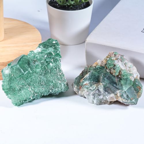 Rockcloud Natural Fluorite Crystal Geode Cluster Irregular Mineral 0.22 lb 0.22-0.44 lb