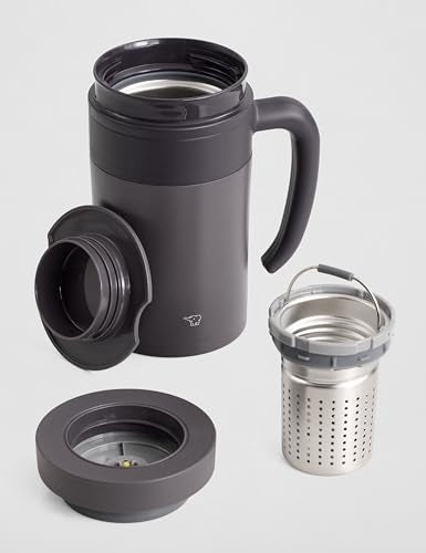 Zojirushi SE-KAE48TA Stainless Tea Tumbler with Handle, 16-Ounce, Brown 16.0 Ounces