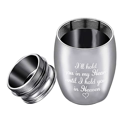 Small Urns Mini Cremation Human Ashes Holder Stainless Steel Memorial Keepsake Ash Funeral Urn for Pet Small Ashes Urns for dog pet Black