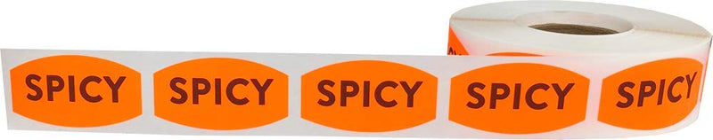 Spicy Grocery Store Food Labels .75 x 1.375 Inch 500 Total Adhesive Stickers (Pack of 2) 0.75 x 1.375" (Pack of 2)
