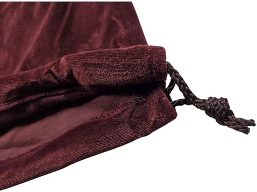 Burgundy Velvet Cremains Bag – X-Large (13” x 15”) – Designed for USE INSIDE THE URN – Includes Resealable Plastic Bag for Secure Containment of Ashes. Burgundy